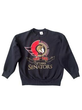 Vintage 1992-1993 NHL Ottawa Senators Inaugural Season Crewneck Sweatshirt Med